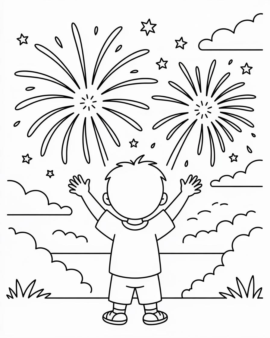 fireworks coloring pages