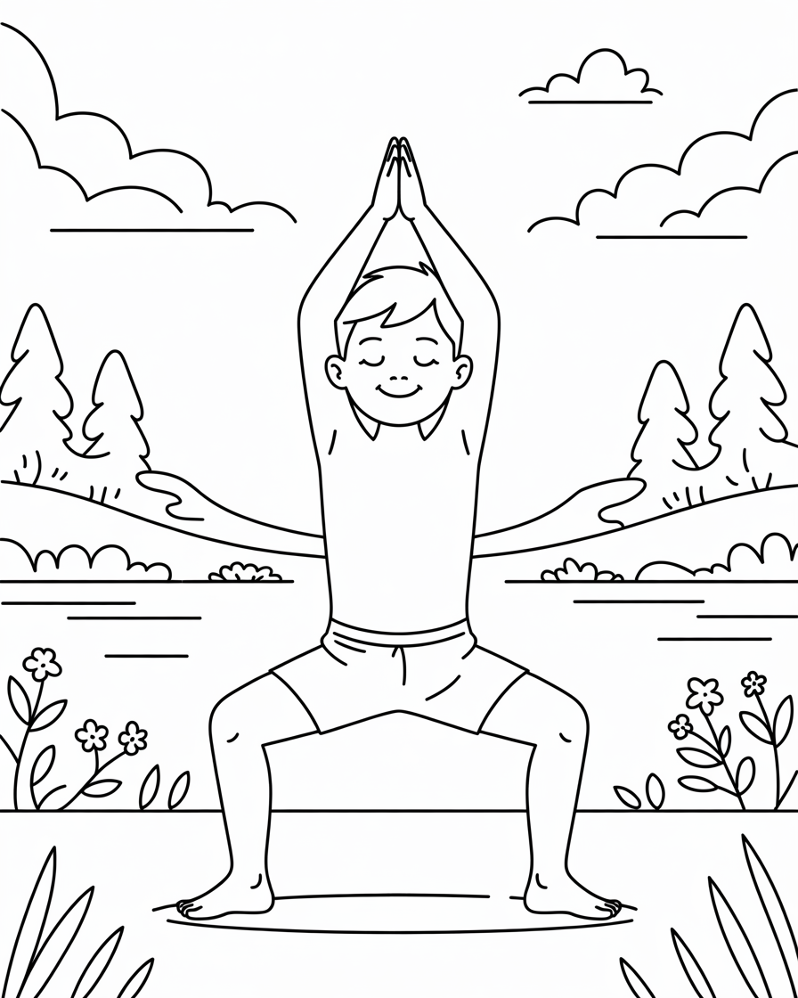 yoga coloring pages
