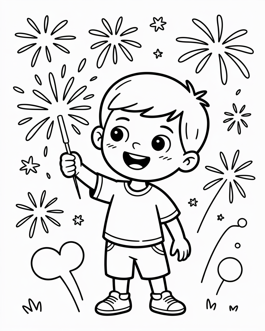 fireworks coloring pages
