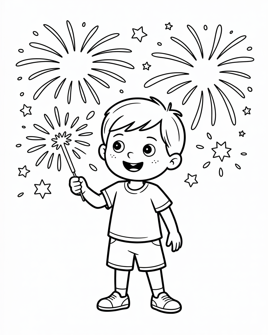 fireworks coloring pages