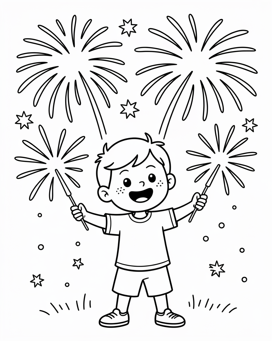 fireworks coloring pages