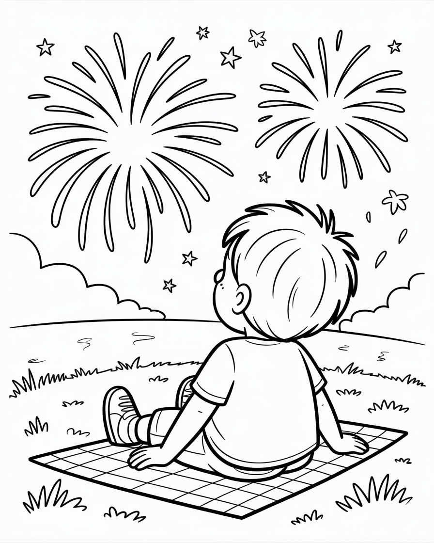 fireworks coloring pages