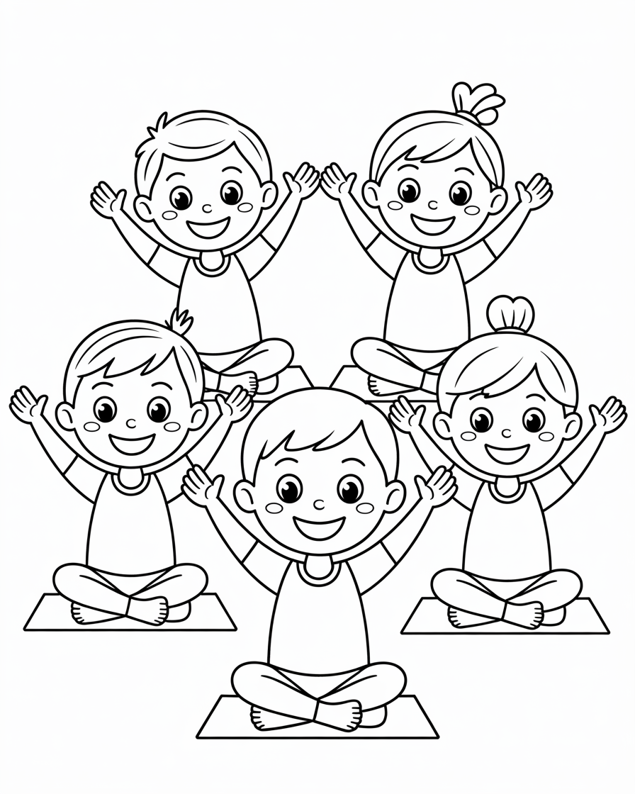 yoga coloring pages
