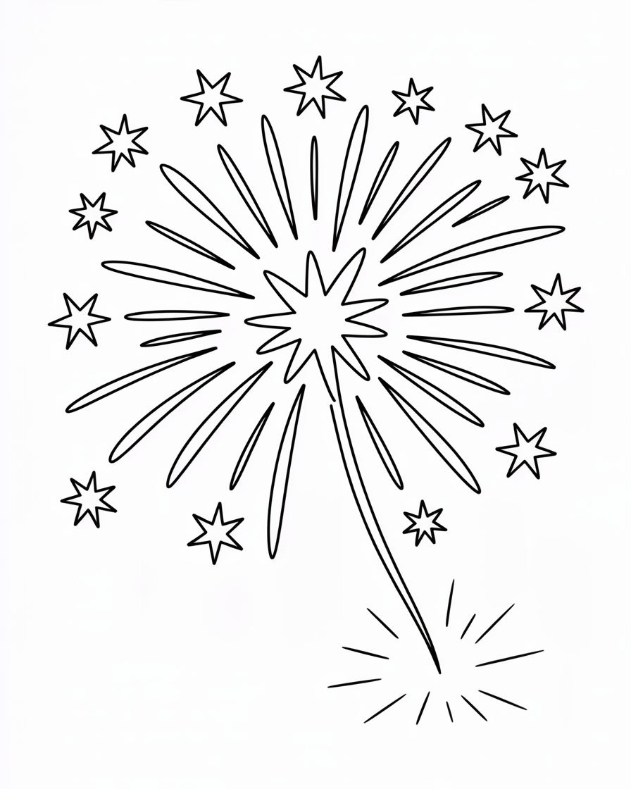 fireworks coloring pages