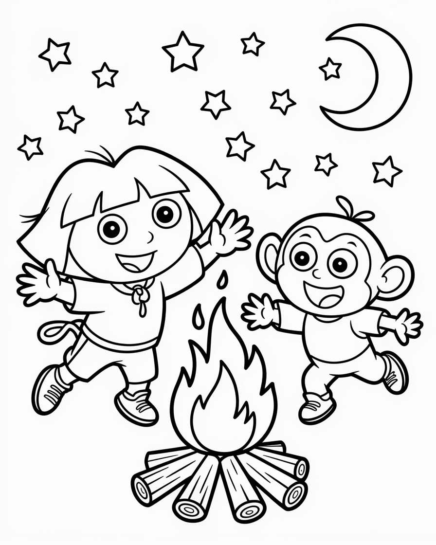 dora coloring pages