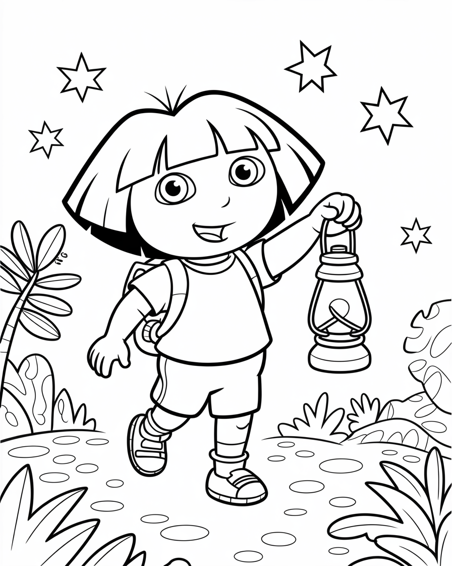 dora coloring pages
