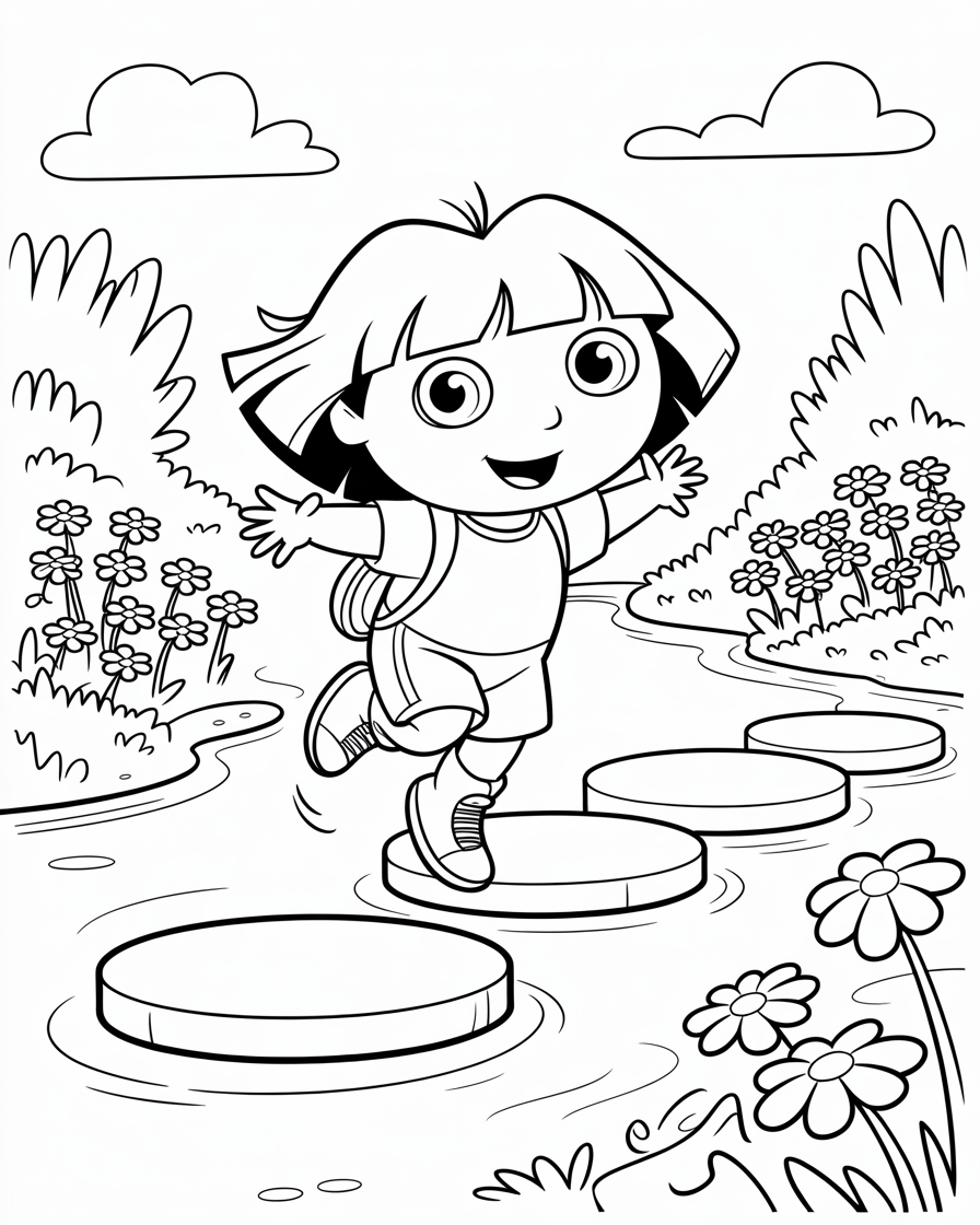dora coloring pages