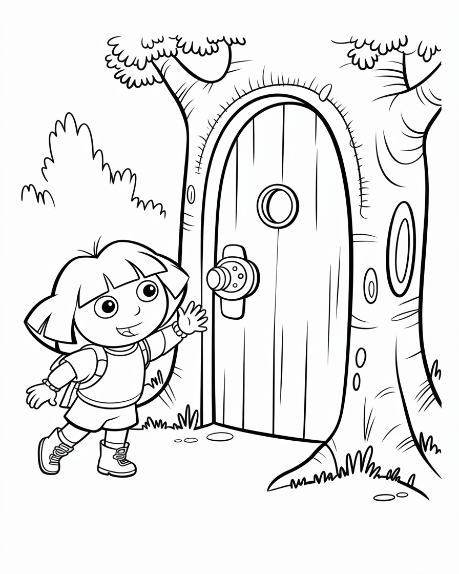 dora coloring pages