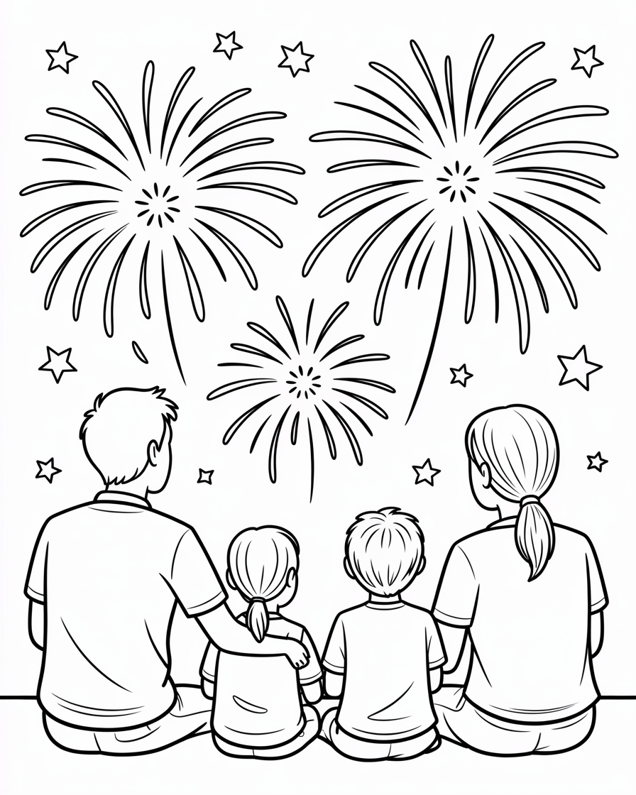 fireworks coloring pages