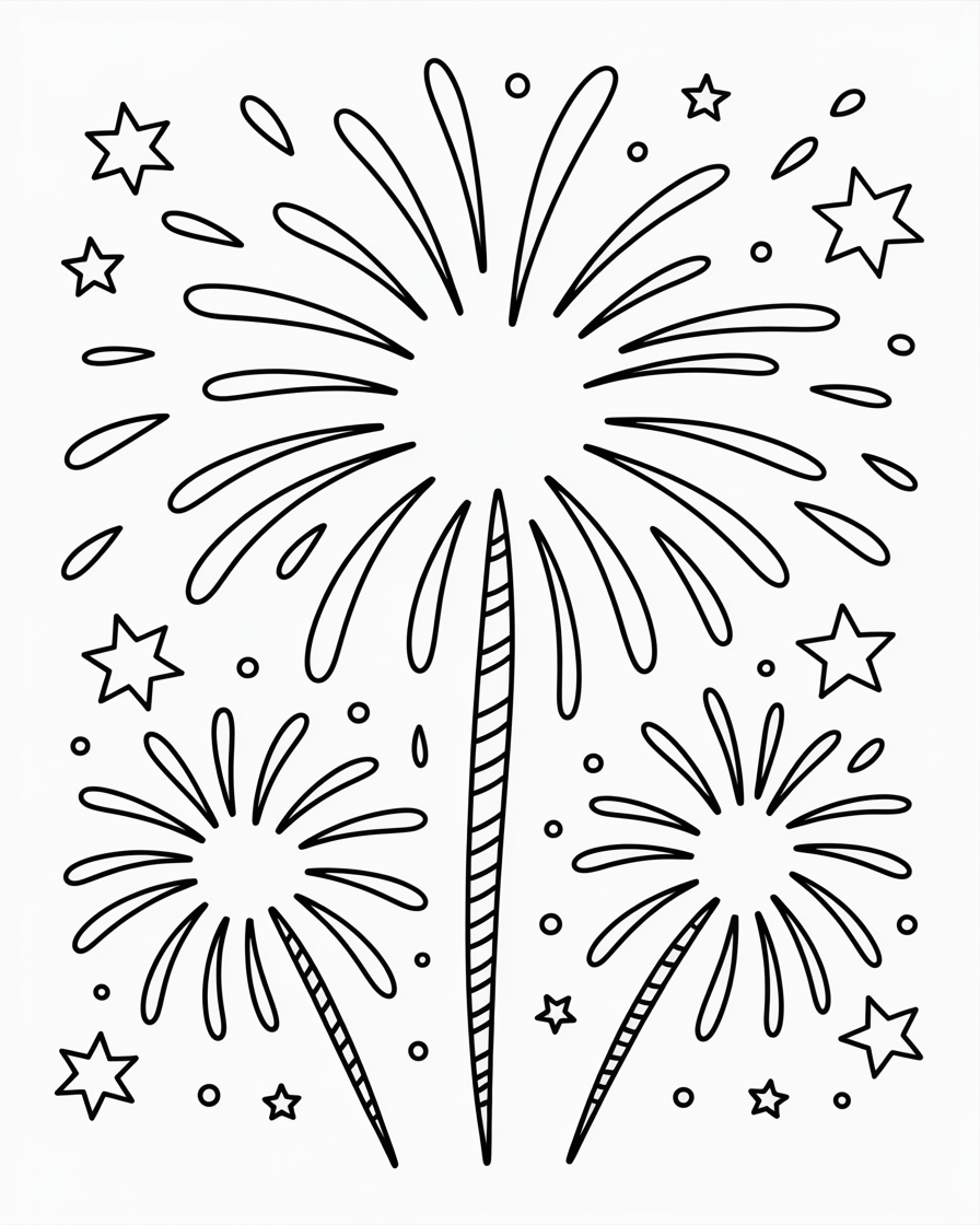 fireworks coloring pages