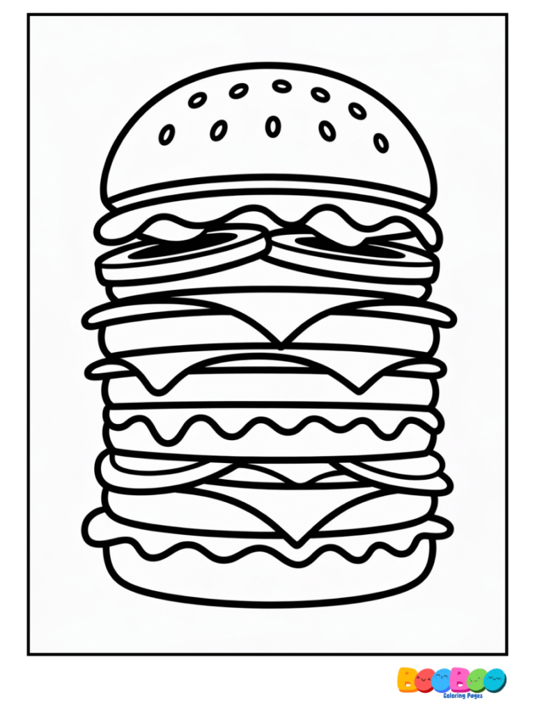 burger coloring pages