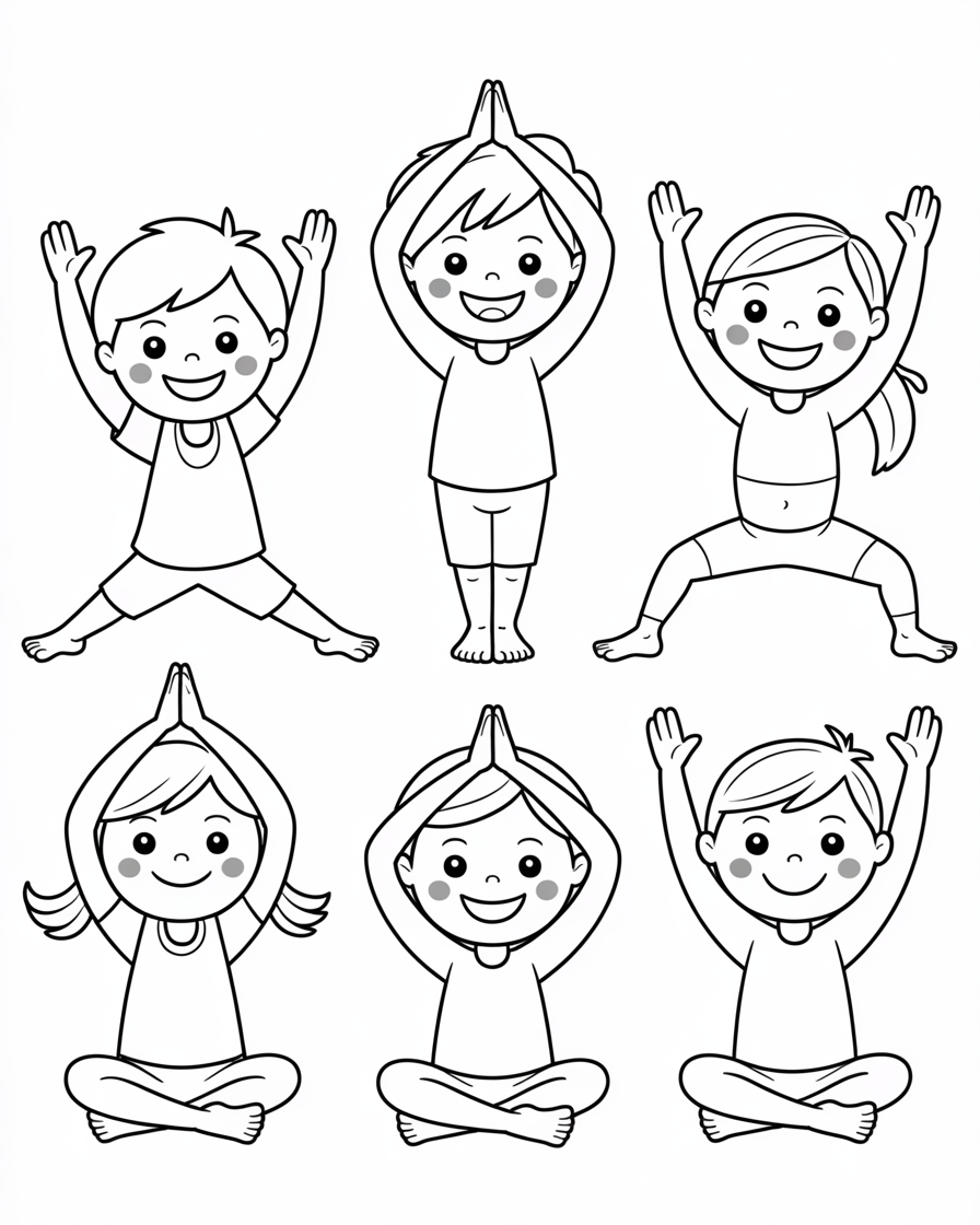 yoga coloring pages