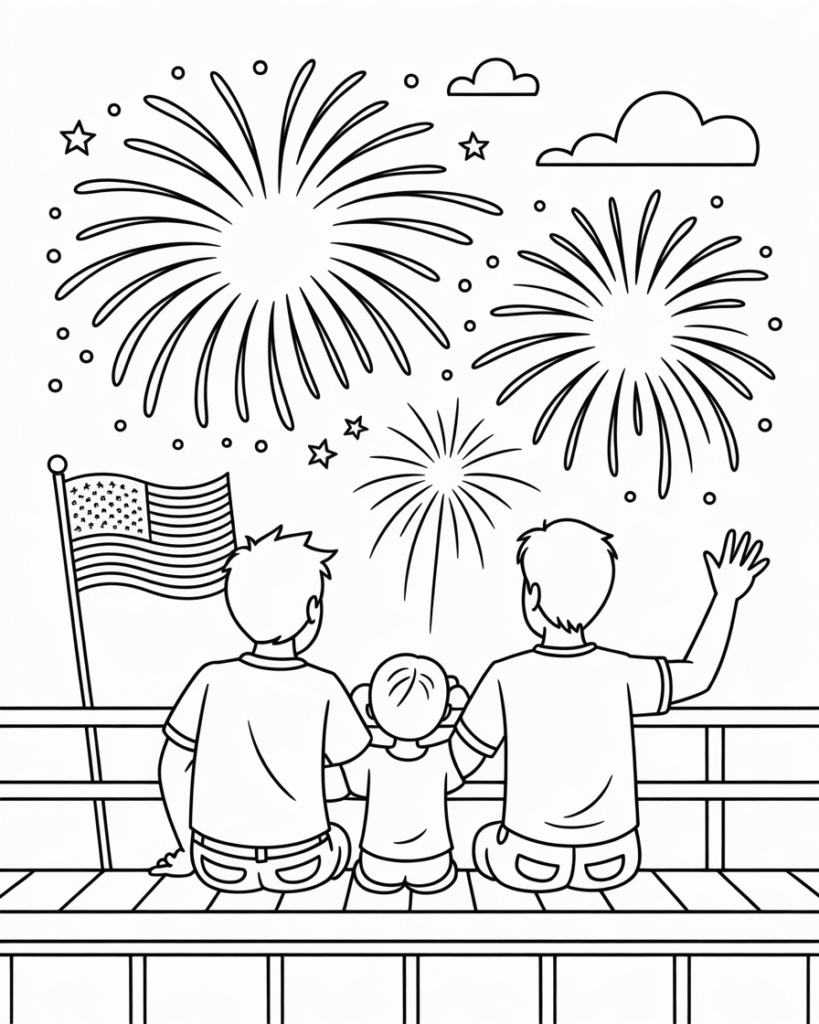 20 Free Printable Fireworks Coloring Pages