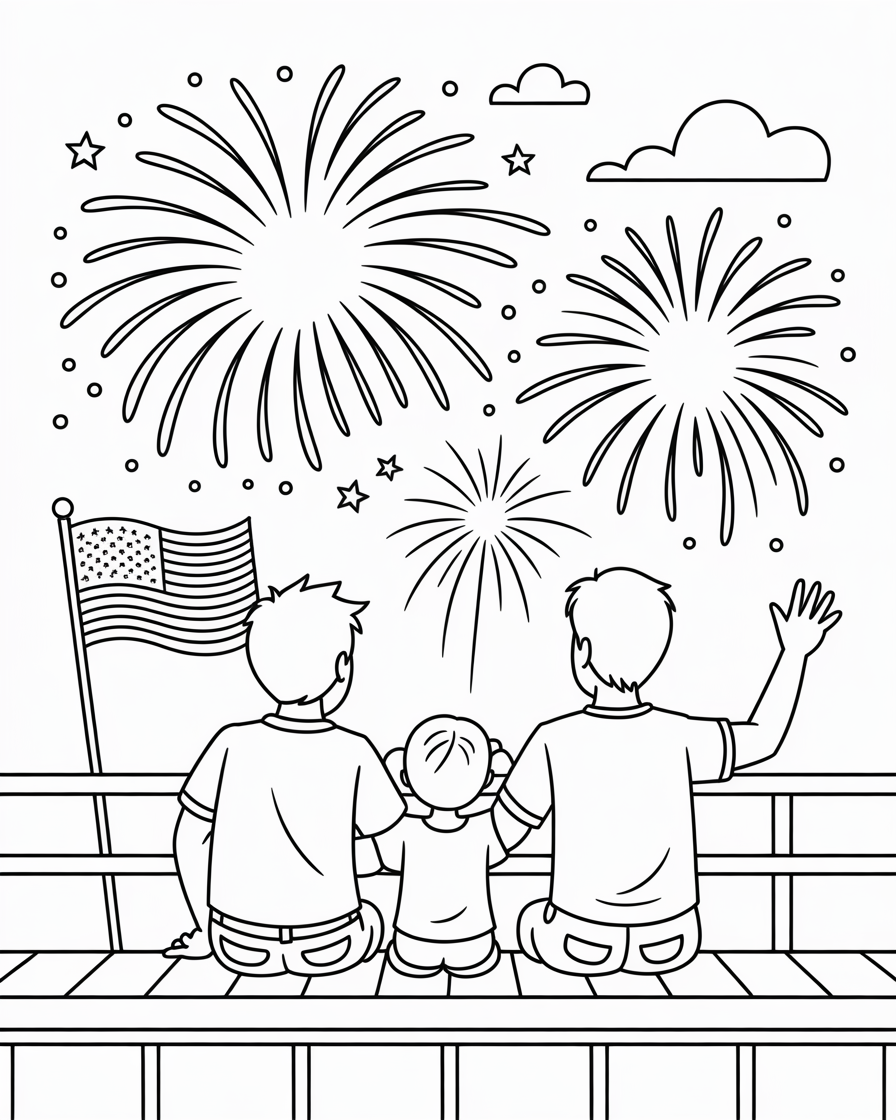 fireworks coloring pages