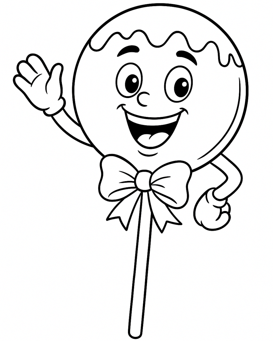 Smiling Chocolate Lollipop