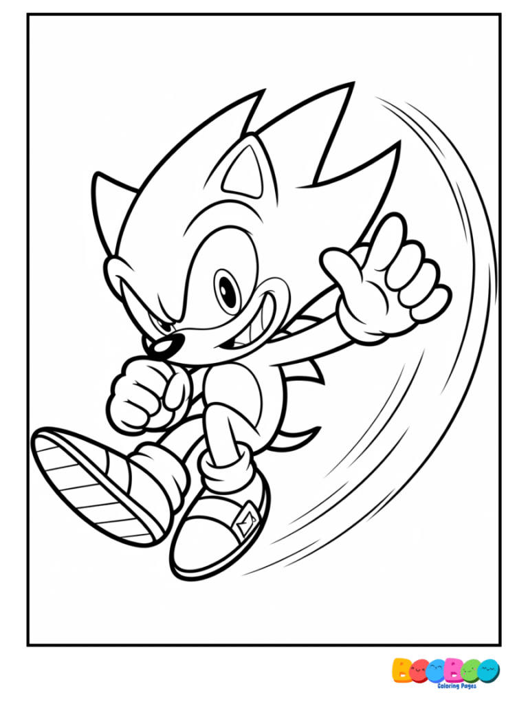 sonic coloring pages