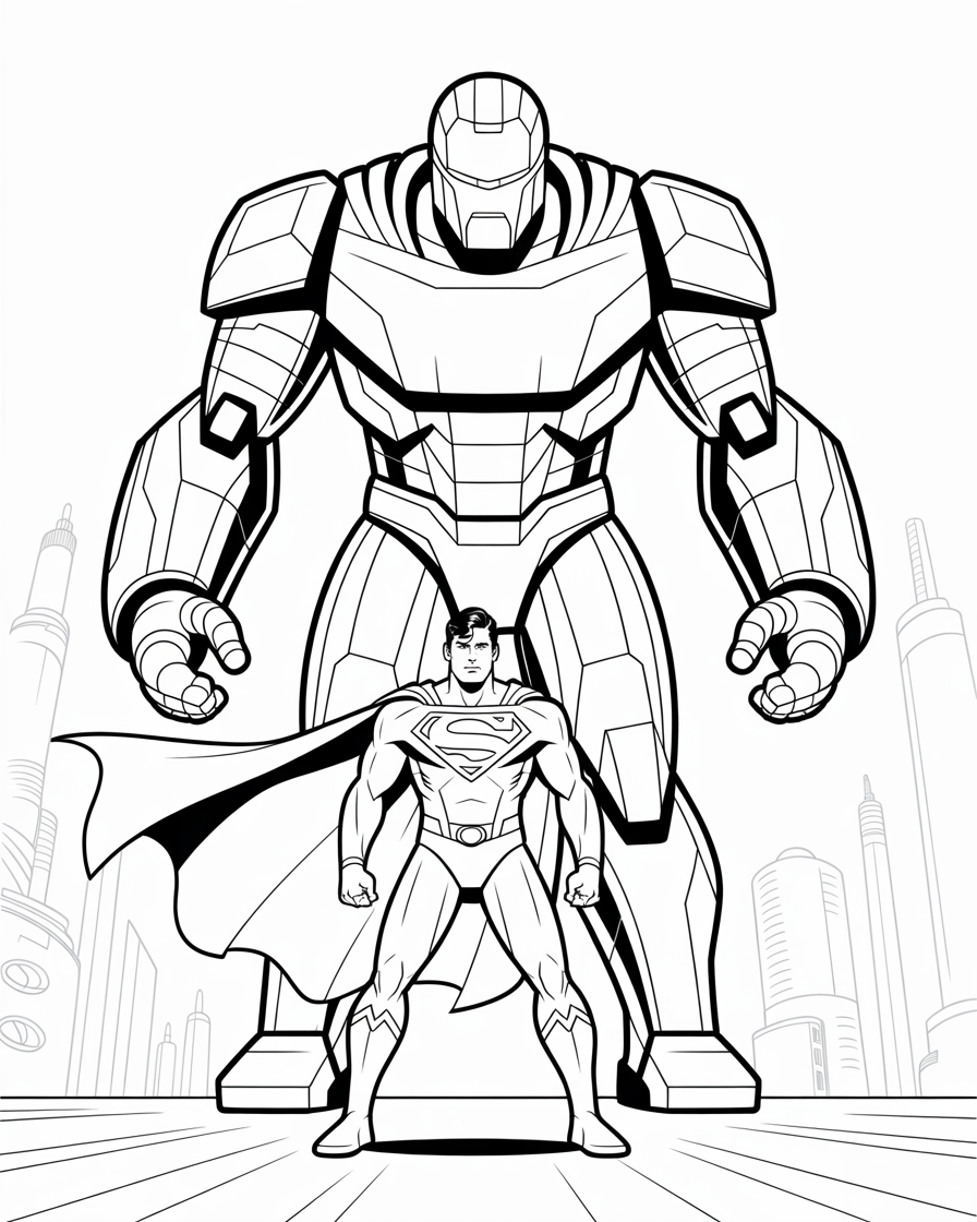 Superman and Giant Robot