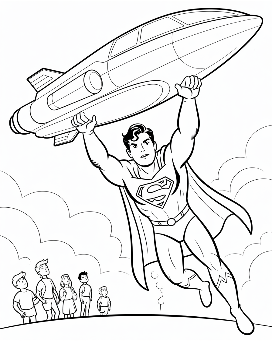 Superman Saving Plane