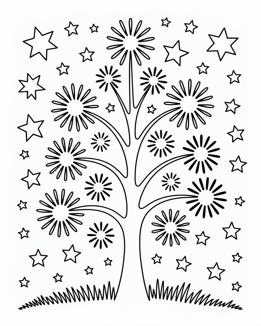 fireworks coloring pages