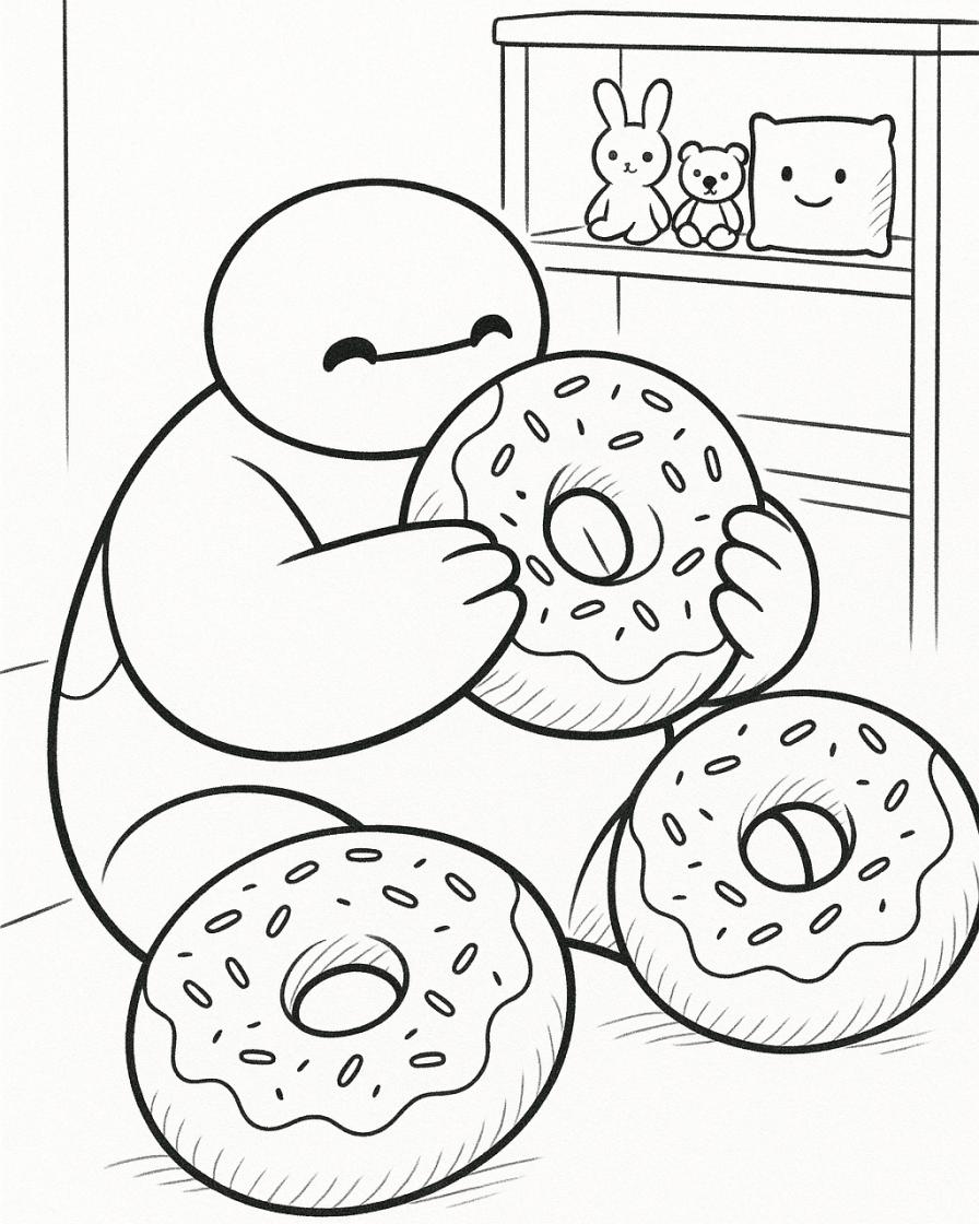 donut coloring page