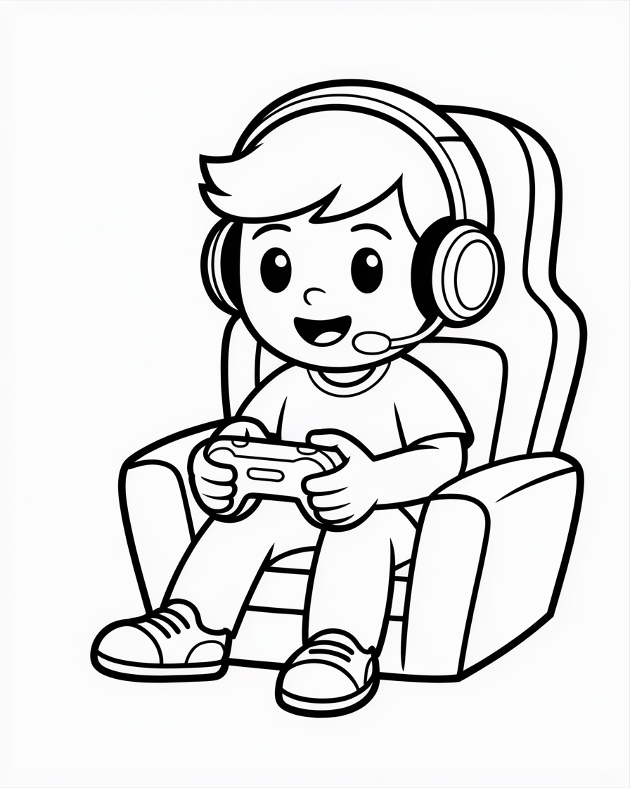 Boy in a Gaming Chair
