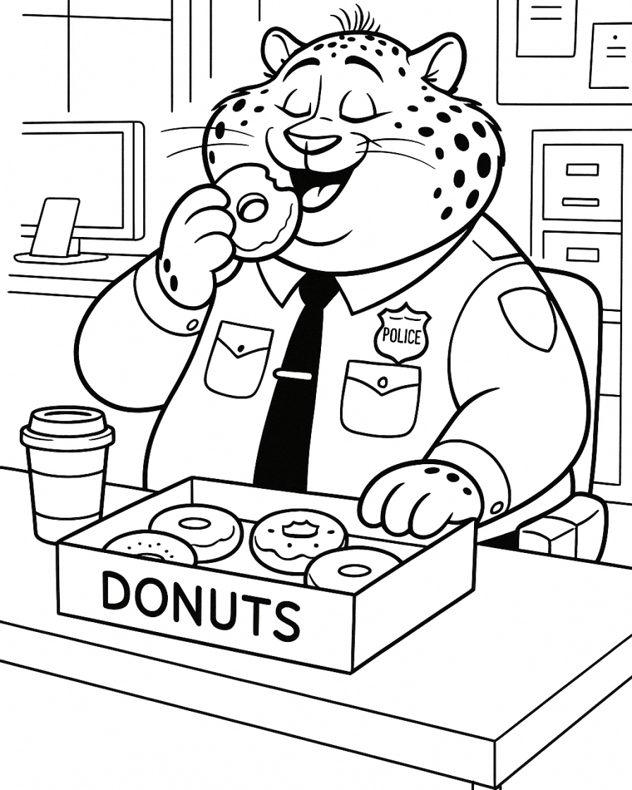 donut coloring pages