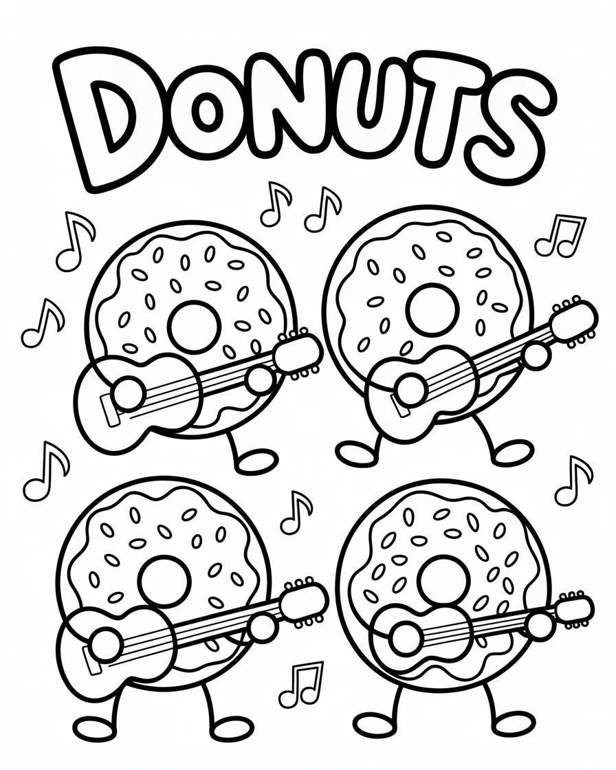 donut coloring pages