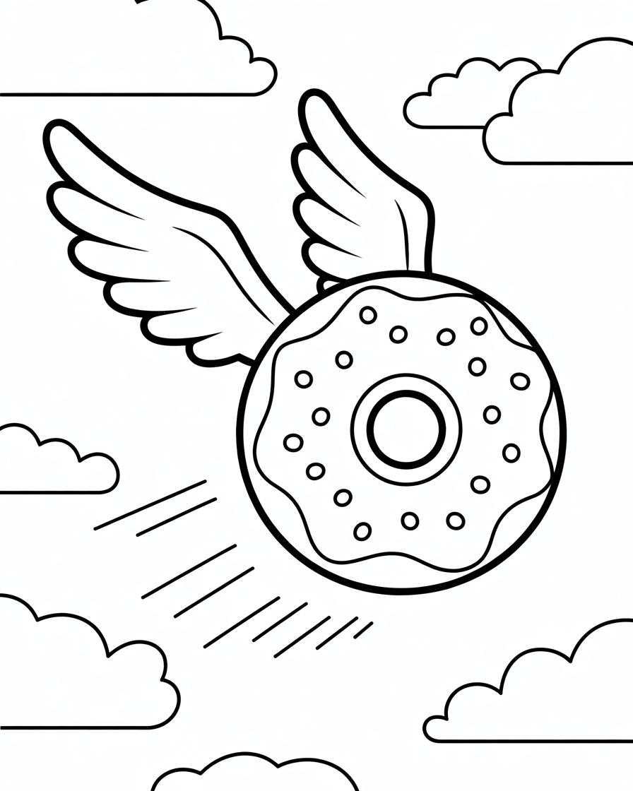 donut coloring pages