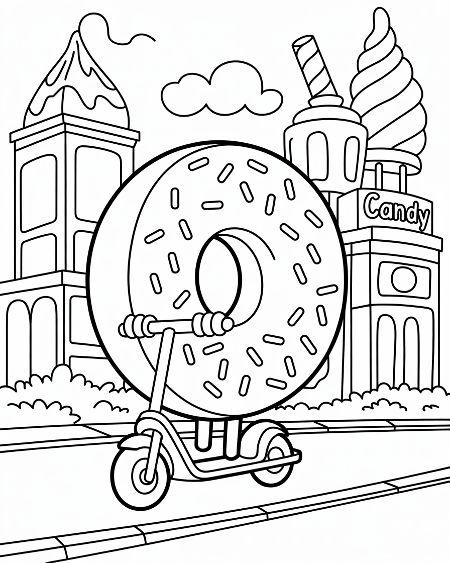 donut coloring pages