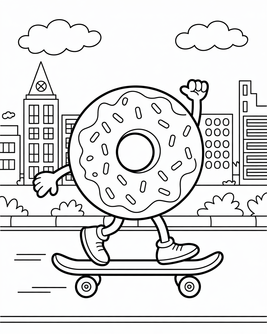 donut coloring pages