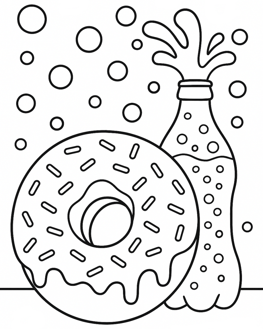 donut coloring pages