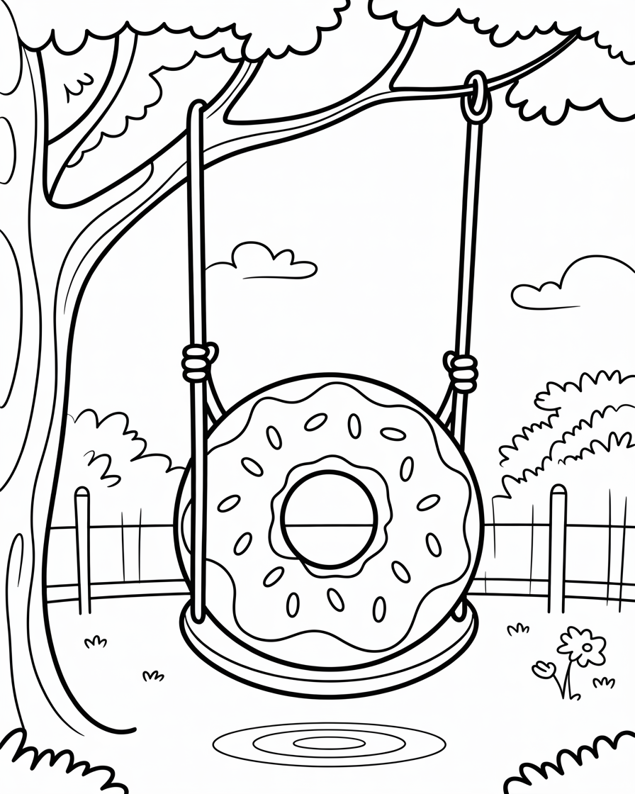 donut coloring pages