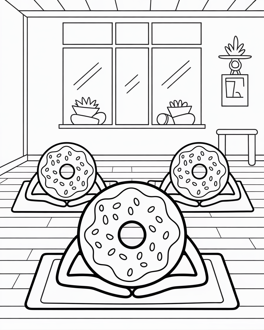 donut coloring pages