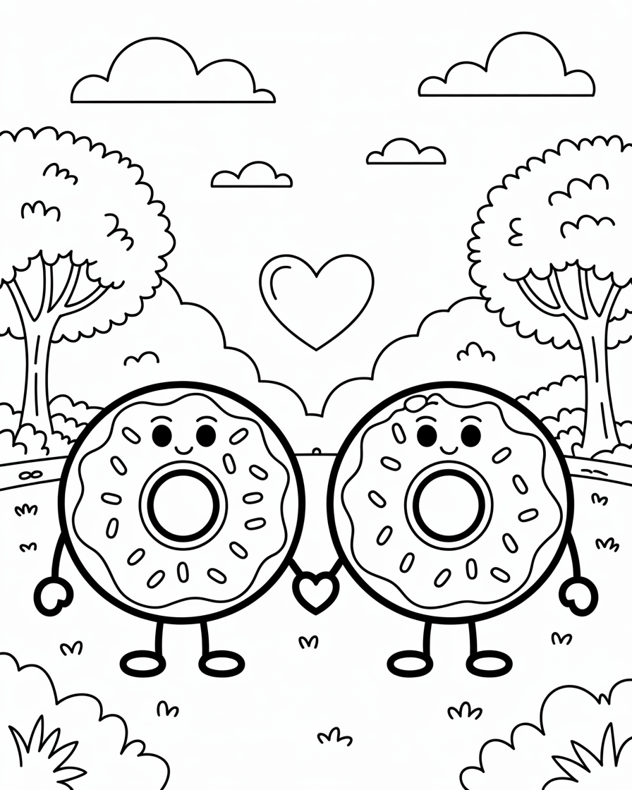 donut coloring pages