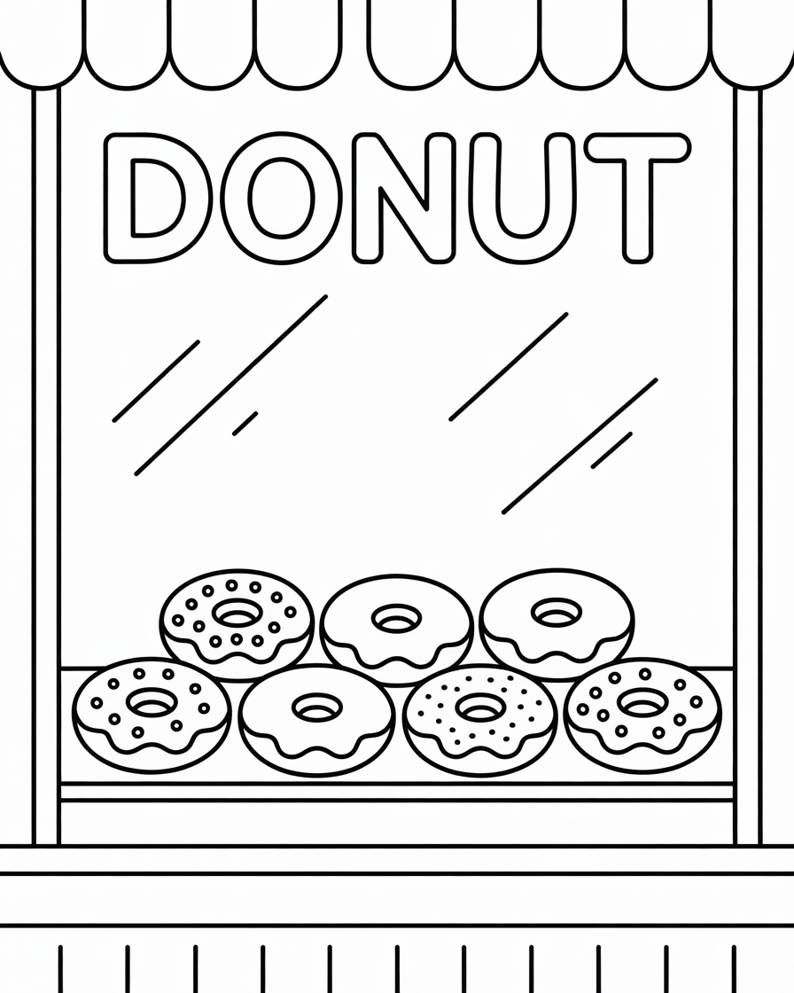 donut coloring pages