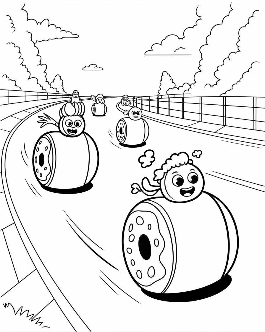 donut coloring pages