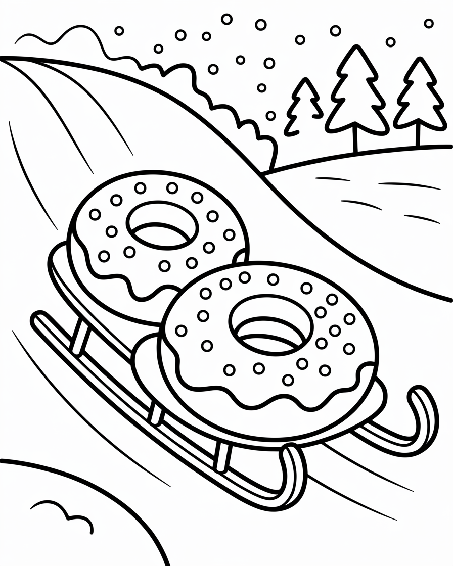 donut coloring pages