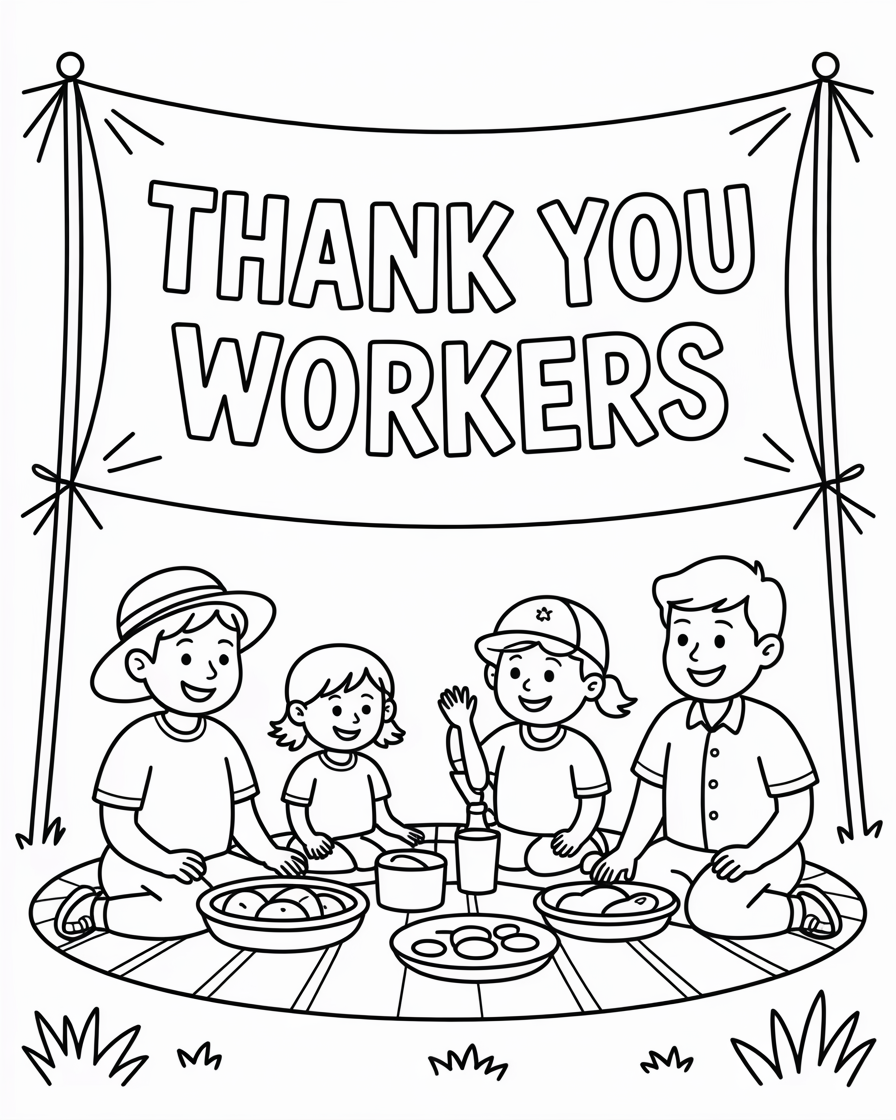 labor day coloring pages