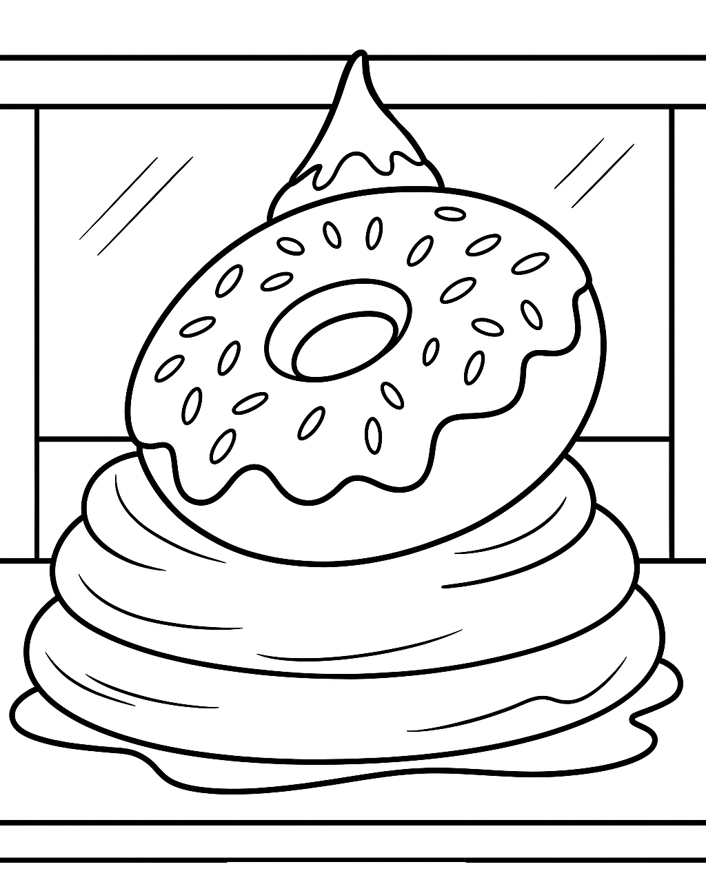 donut coloring pages