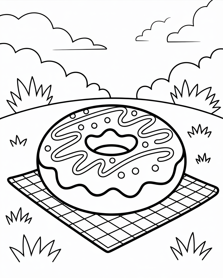 donut coloring pages