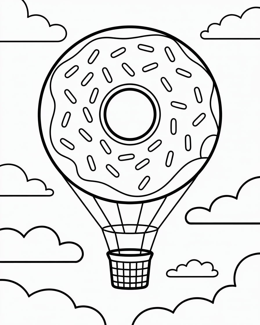 donut coloring pages