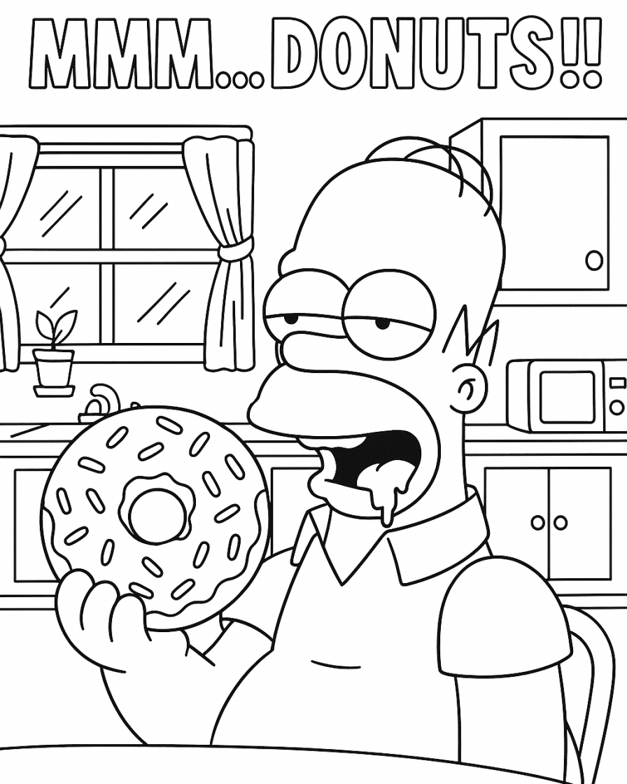 donut coloring pages