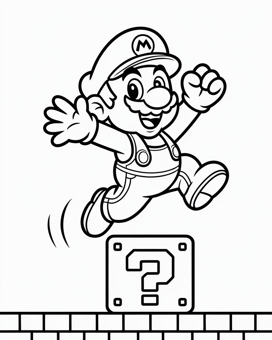 Mario Jumping Off Question Block