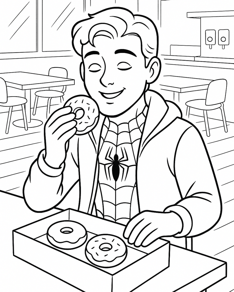 donut coloring pages