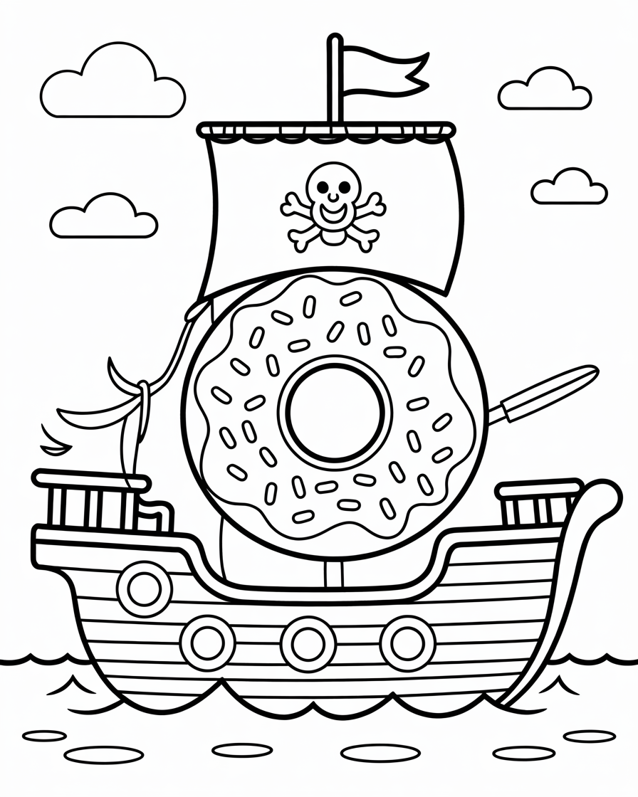 donut coloring pages