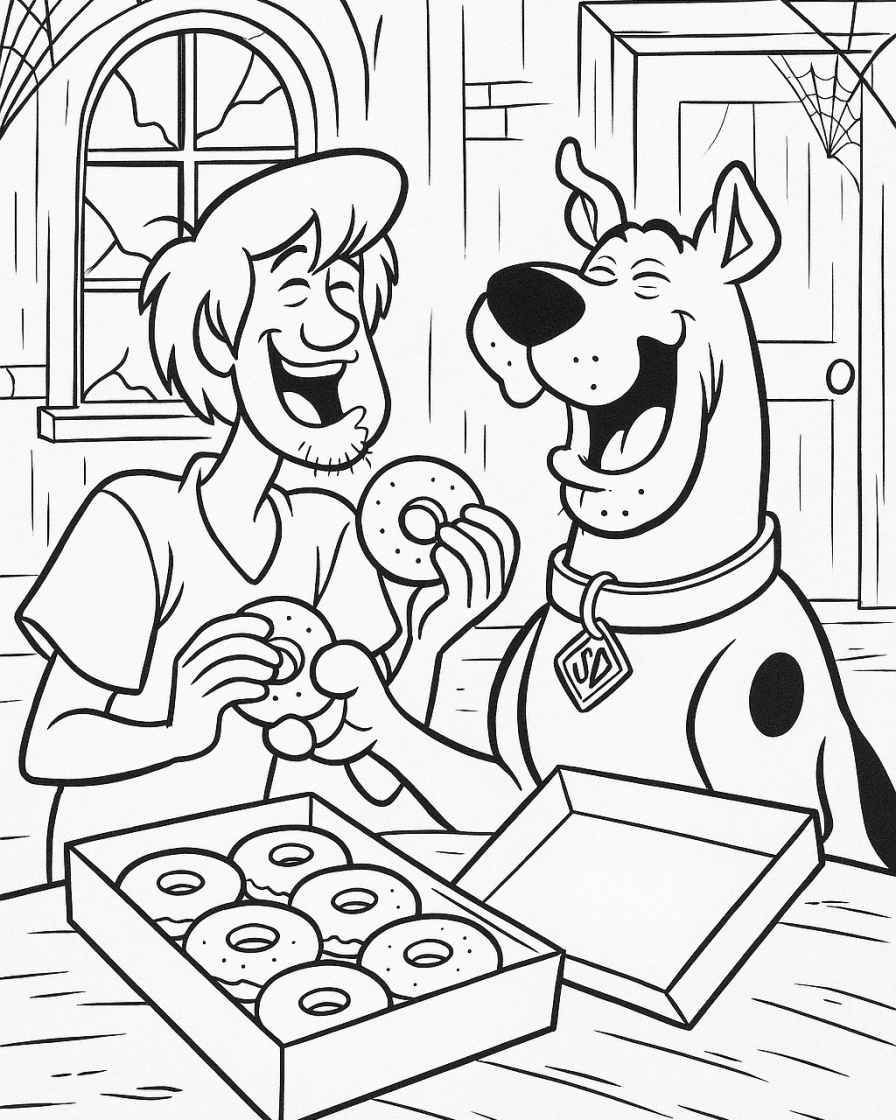 donut coloring pages