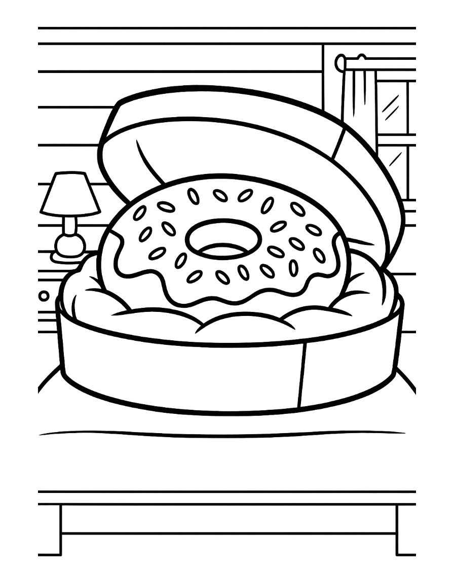 donut coloring pages