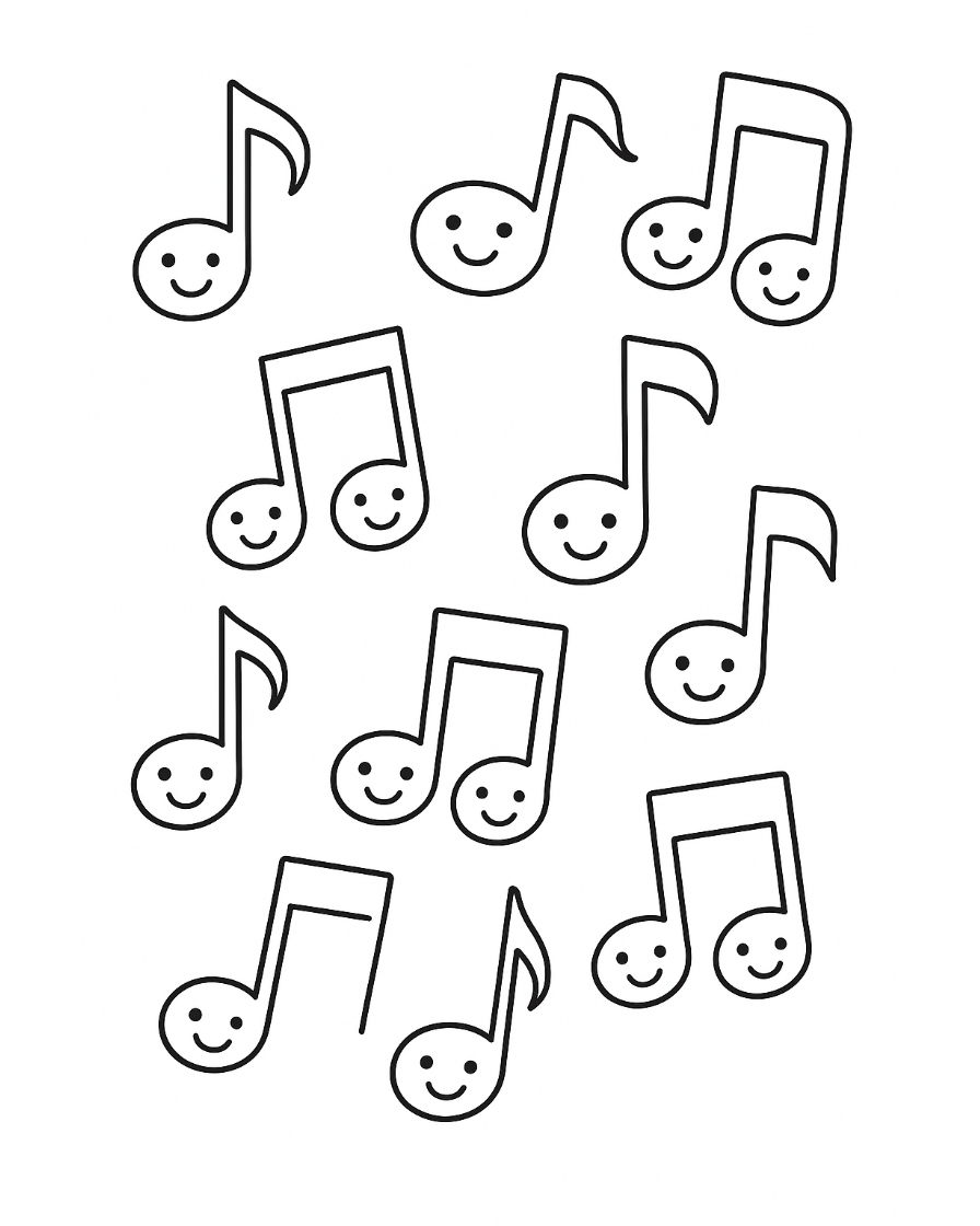 music coloring pages