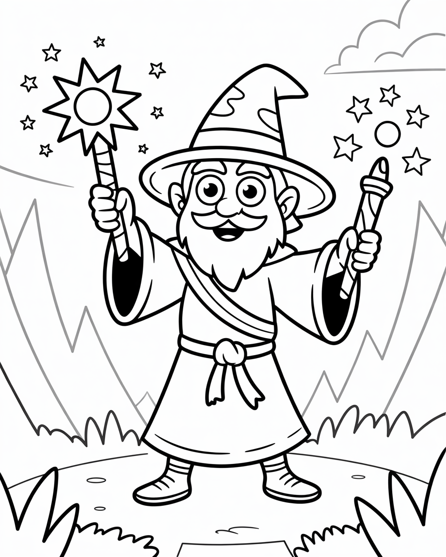 Wizard Casting Spells